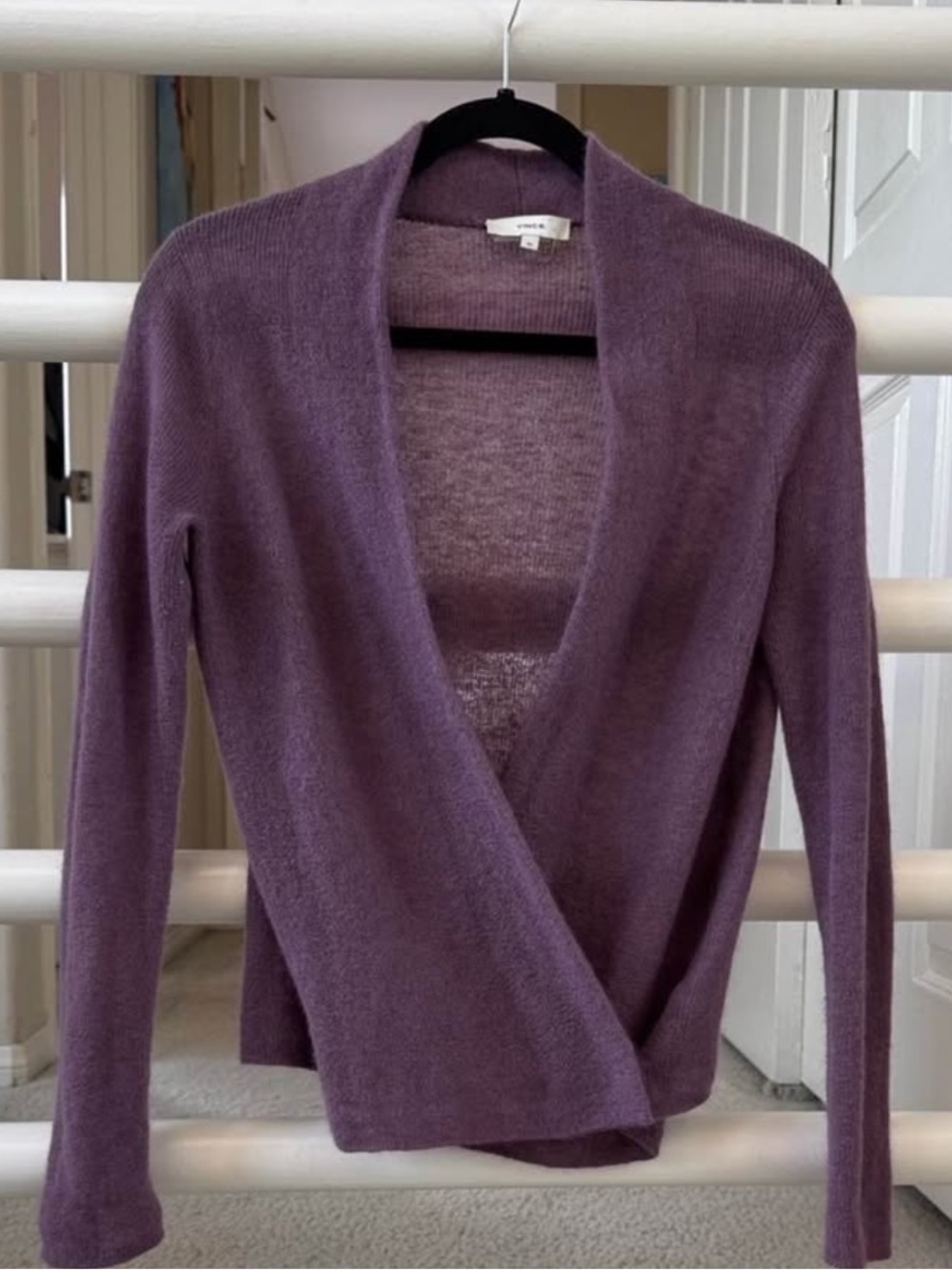 Vince Purple Wrap Cardigan